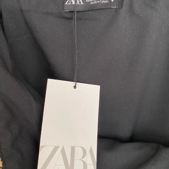 New Zara Textured Weave houndstooth mini skirt - Picture 4 of 5